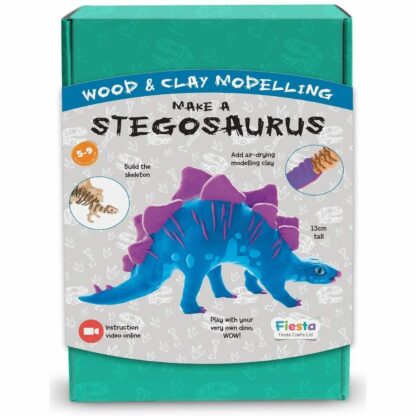 17418 5186670 1 Kit constructie lemn si argila Stegosaurus Fiesta Crafts FCT 2956 B39017418