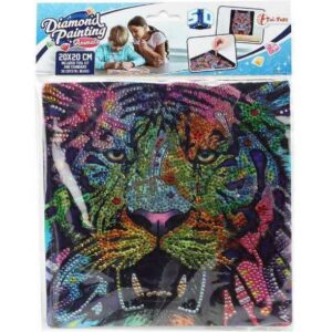 Set creativ cu diamante rotunde Diamond Painting Extrra Shiny Animal 20x20 cm Toi-Toys TT47169Z
