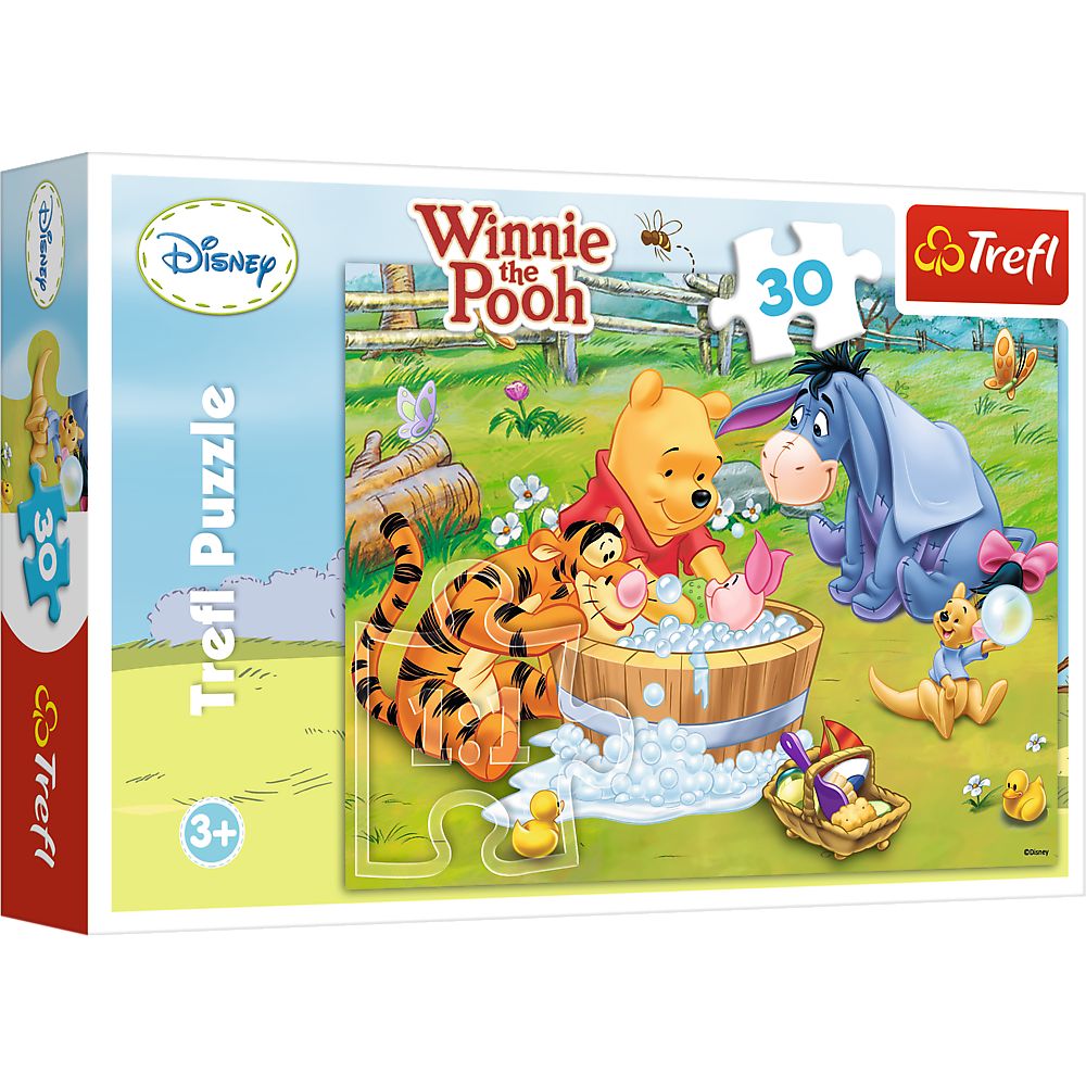 Puzzle 30 piese, Trefl, Piglet face baie, Disney Winnie The Pooh