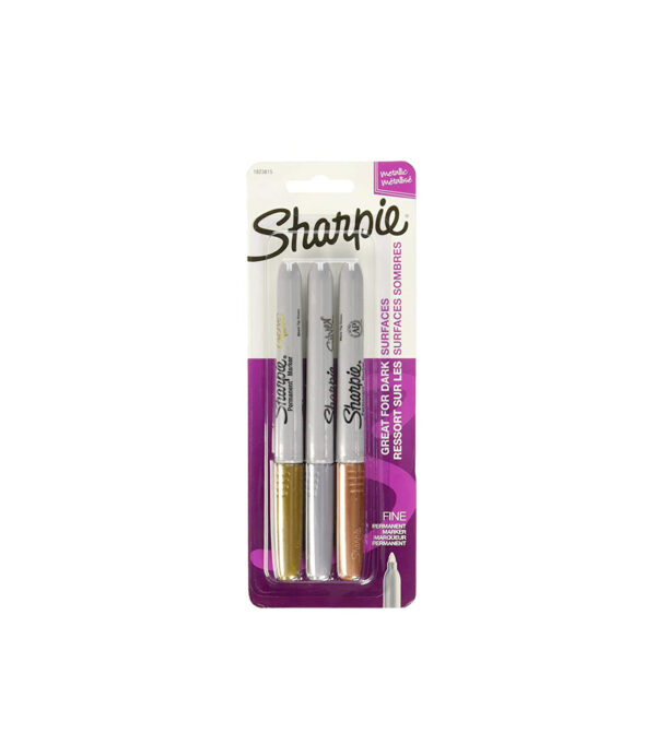 Set markere - Sharpie Metallic: Gold, Silver, Bronze, fine | Sharpie