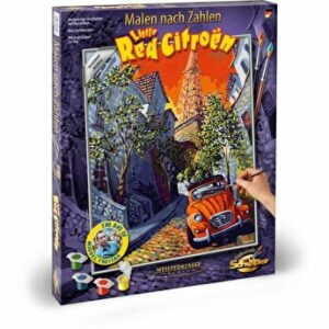 Kit pictura pe numere Schipper - Micutul Citroen rosu