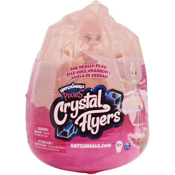 Figurina Hatchimals Pixies Crystal Flyers, Zana zburatoare, Roz