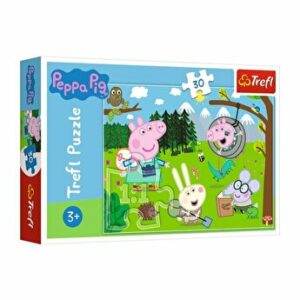Puzzle Trefl Peppa Pig in drumetie, 30 piese