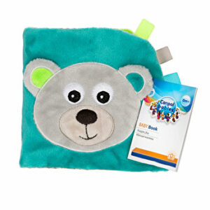 Carte din plus Bears cu clopotel si elemente fosnaitoare, gri