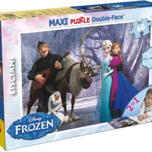 Puzzle de colorat maxi - Elsa si prietenii (60 piese)