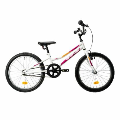 2192011291 001w bicicleta copii dhs venture 2011 20 inch alb roz