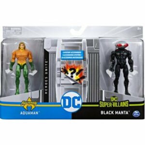 Set de 2 figurine articulate Aquaman si Black Manta cu 6 accesorii