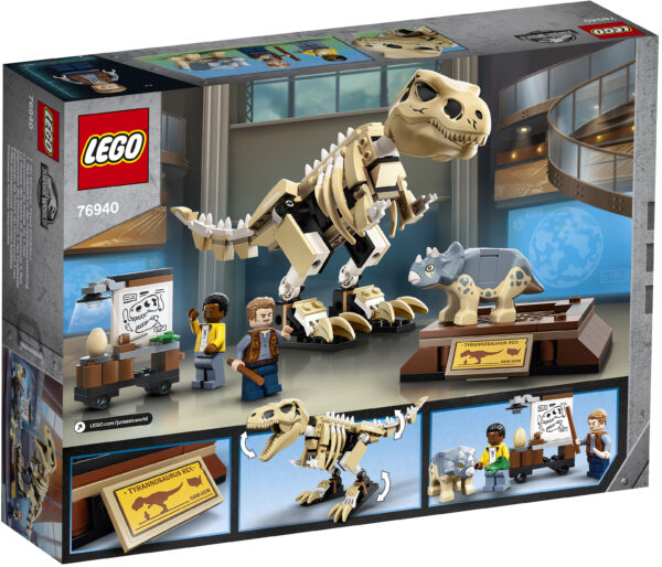 LEGO Jurassic World - Expozitia fosilei dinozaurului T. rex 76940, 198 piese