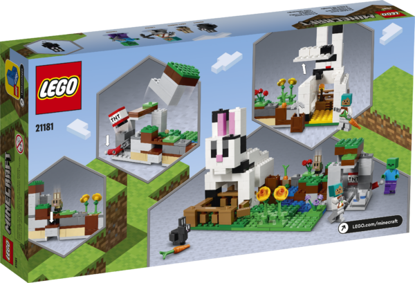 LEGO Minecraft - Ferma de iepuri 21181, 340 piese