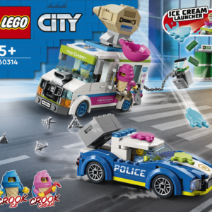 LEGO City - Politia in urmarirea furgonetei cu inghetata 60314, 317 piese