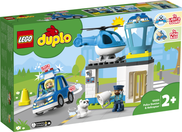 LEGO DUPLO Town - Sectie de politie si elicopter pentru salvare