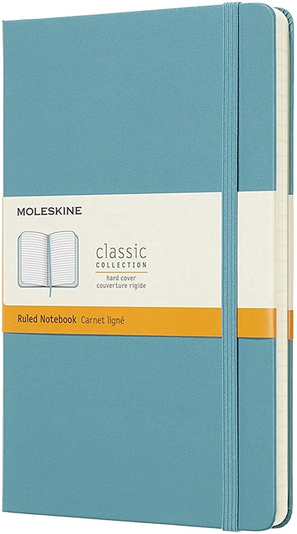 Carnet - Moleskine Classic - Hard Cover, Large, Ruled - Reef Blue | Moleskine