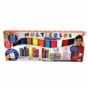 Set tempera solida, transformabila in acquarela, 12 culori