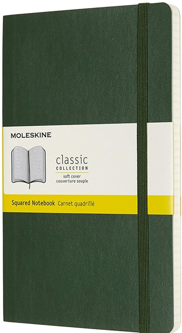 Carnet - Moleskine Classic - Soft Cover, Large, Squared - Myrtle Green | Moleskine