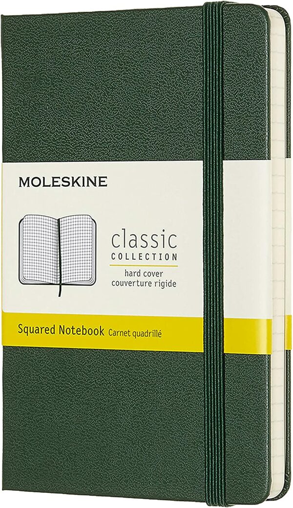 Carnet Moleskine - Classic Squared Pocket Notebook Hardcover - Myrtle Green | Moleskine