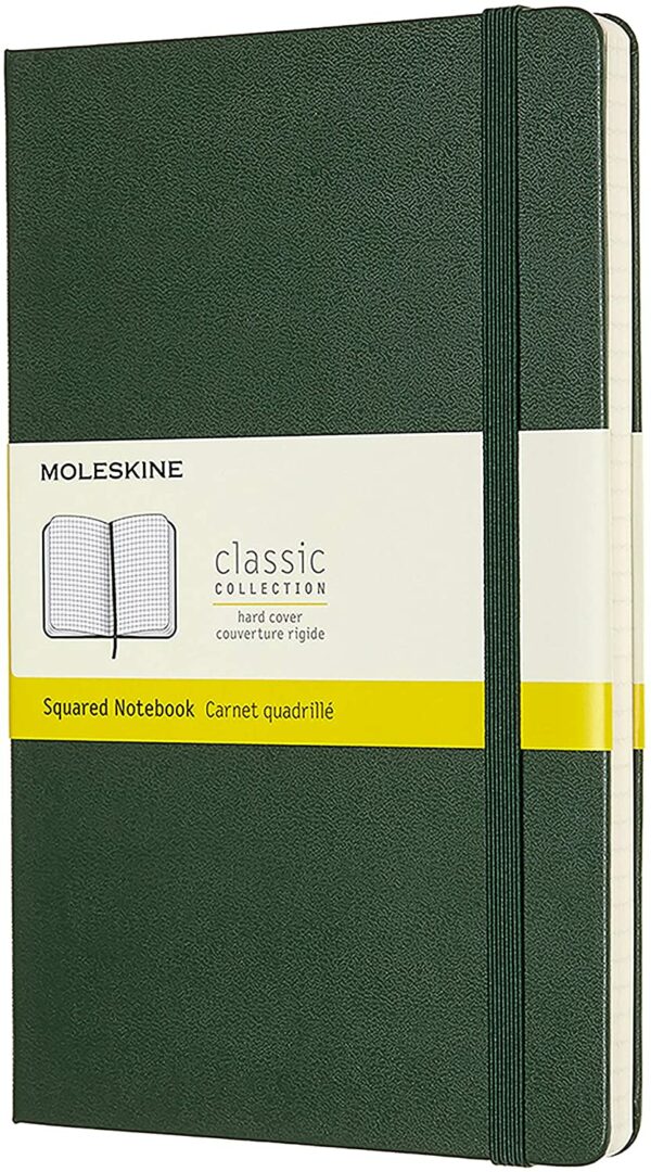 Carnet - Moleskine Classic Squared - Myrtle Green, Large, Hard Cover | Moleskine