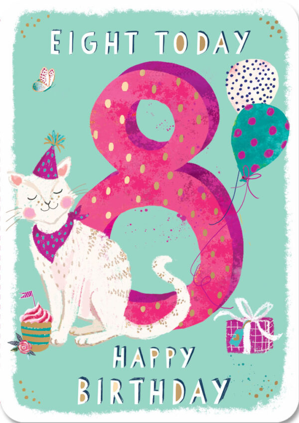 Felicitare - 8th Birthday - Fete | Ling Design