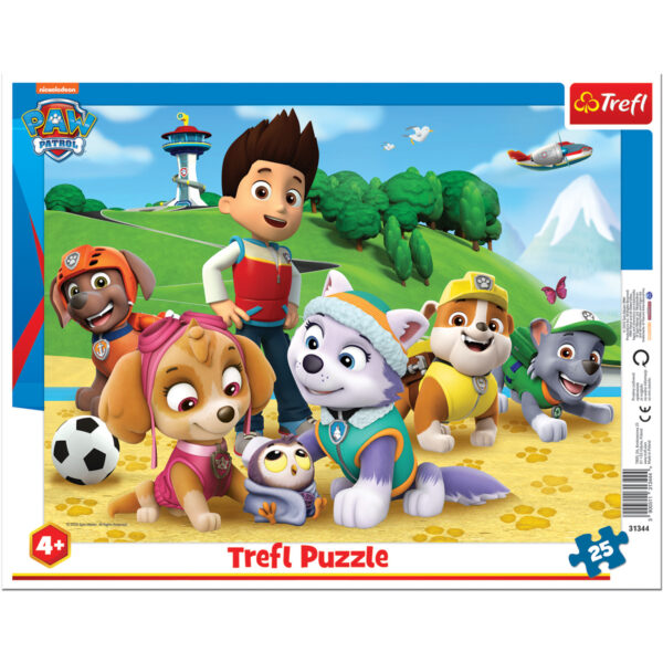 Puzzle Trefl 25 piese in rama, Adulmecand urmele, Paw Patrol