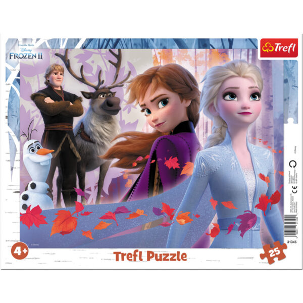 Puzzle Trefl 25 piese in rama, Aventuri in tinutul inghetat, Disney Frozen 2
