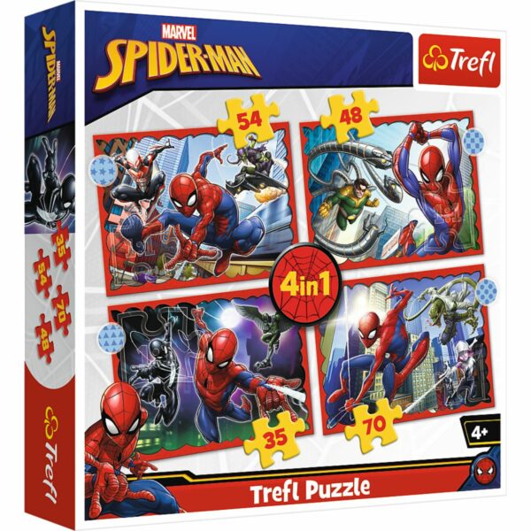 34384 puzzle 4 in 1 trefl eroul spiderman 1
