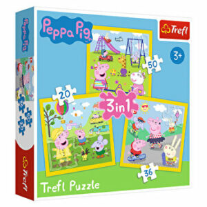 Puzzle Trefl 3 in 1 Peppa Pig - O zi aniversara