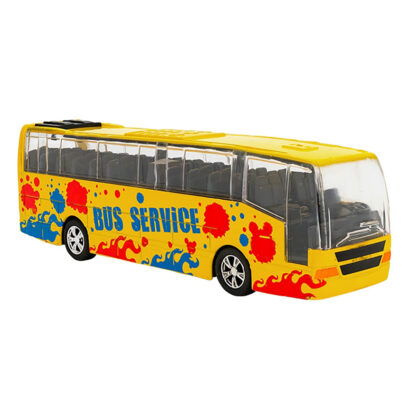 36549 autobuz din metal cu sunete si lumini globo galben 1