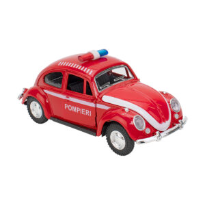 Masinuta Pompieri Globo Die Cast Pull Back & Go, Rosu