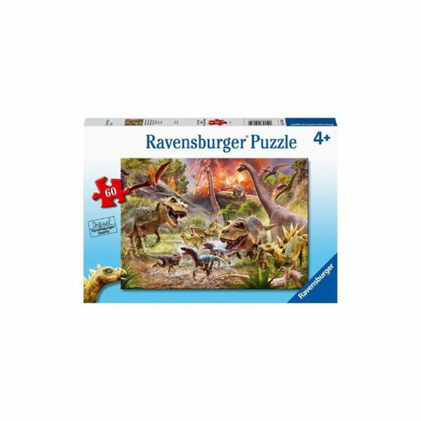 PUZZLE ATACUL DINOZAURILOR, 60 PIESE
