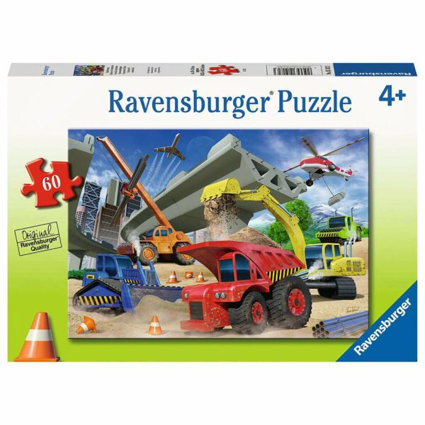 PUZZLE VEHICULE DE CONSTRUCTII, 60 PIESE