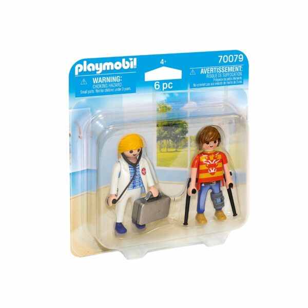 4008789700797 set 2 figurine doctor si pacient playmobil city life kid s clinic