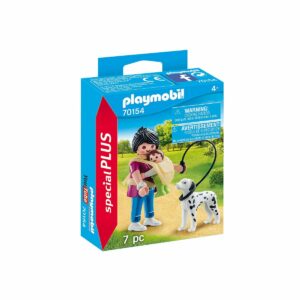 Figurina Playmobil - Mama cu bebelus si caine