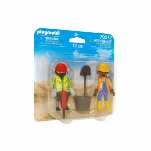 Set 2 figurine Playmobil City Action - Muncitori in constructii