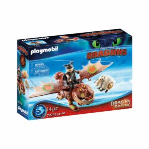 Set Playmobil Dragons - Cursa dragonilor: Fishlegs si Meatlug