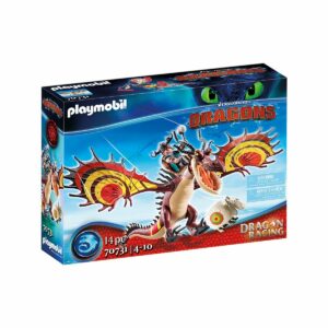 Set Playmobil Dragons - Cursa dragonilor: Snotlout si Hookfang