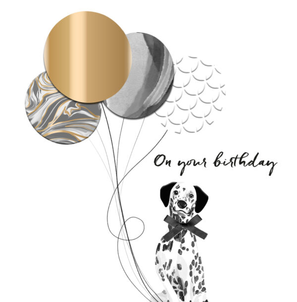 Felicitare - Dog and Balloons | Ling Design