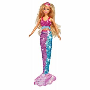 Papusa sirena, Steffi Love, cu coada din paiete, 29 cm