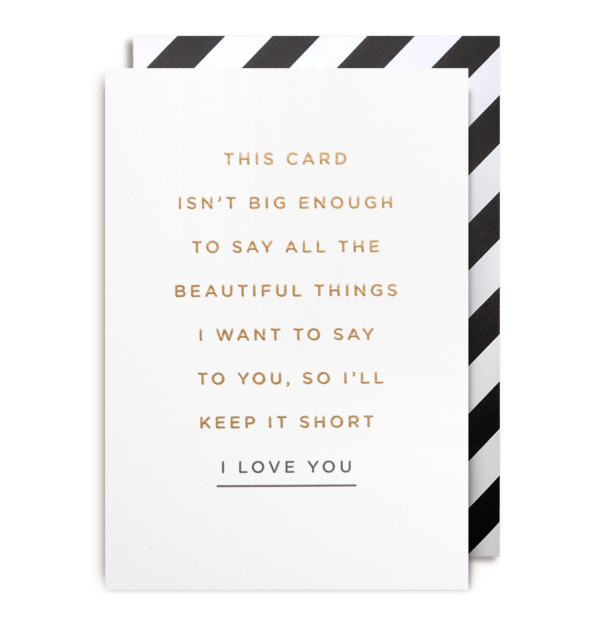 Felicitare - I love you | Lagom Design