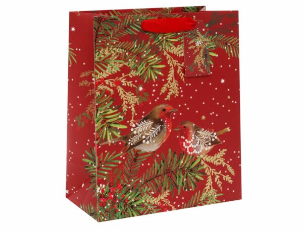 Punga de cadou - Large - Robins Red | Glick