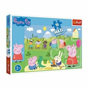 Puzzle Trefl Peppa Pig: O zi fericita, 15 piese