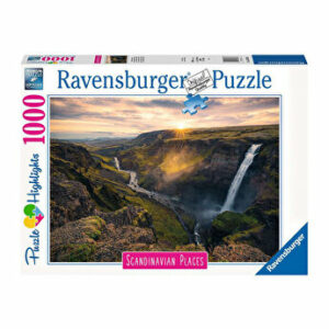 Puzzle Cascada Haifoss Islanda, 1000 piese