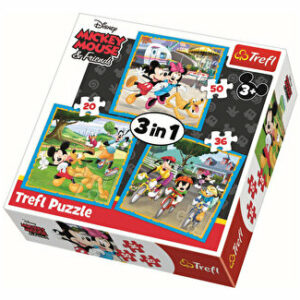 Puzzle Trefl 3 in 1 Mickey Mouse si prietenii