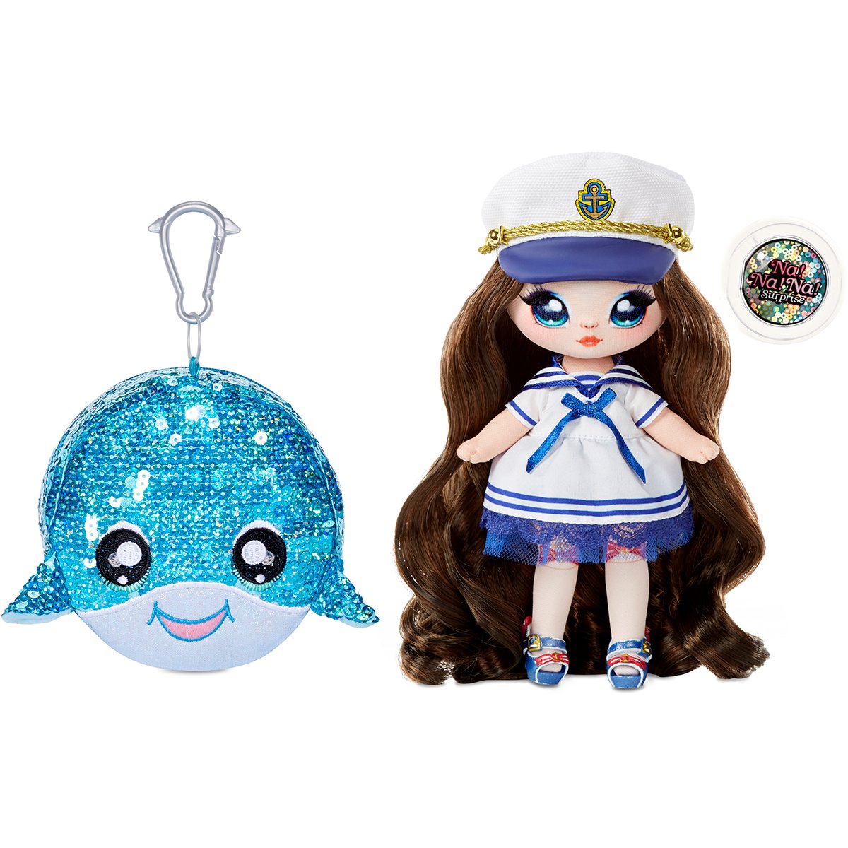 Na Na Na Surprise 2 in 1, Sparkle S1 - Papusa si accesoriu fashion, Sailor Blu, 573753