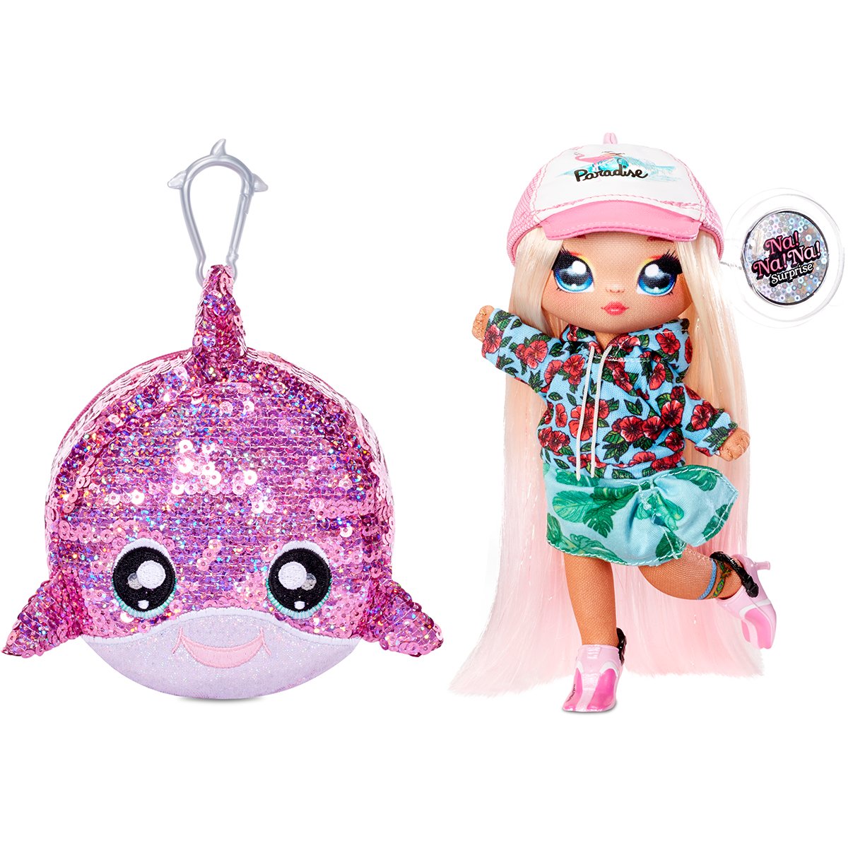 Na Na Na Surprise 2 in 1, Sparkle S1 - Papusa si accesoriu fashion, Krysta Splash, 573760