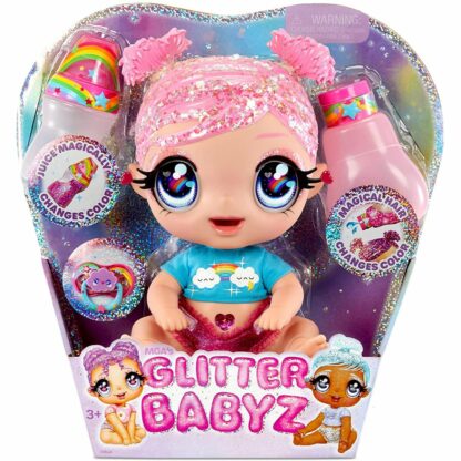 574842euc 001w papusa bebelus glitter babyz doll pink 1