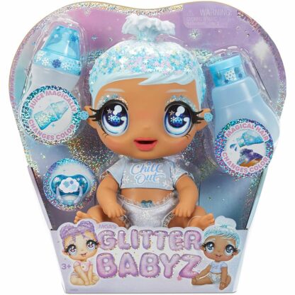 574859euc 001w papusa bebelus glitter babyz doll light blue 1