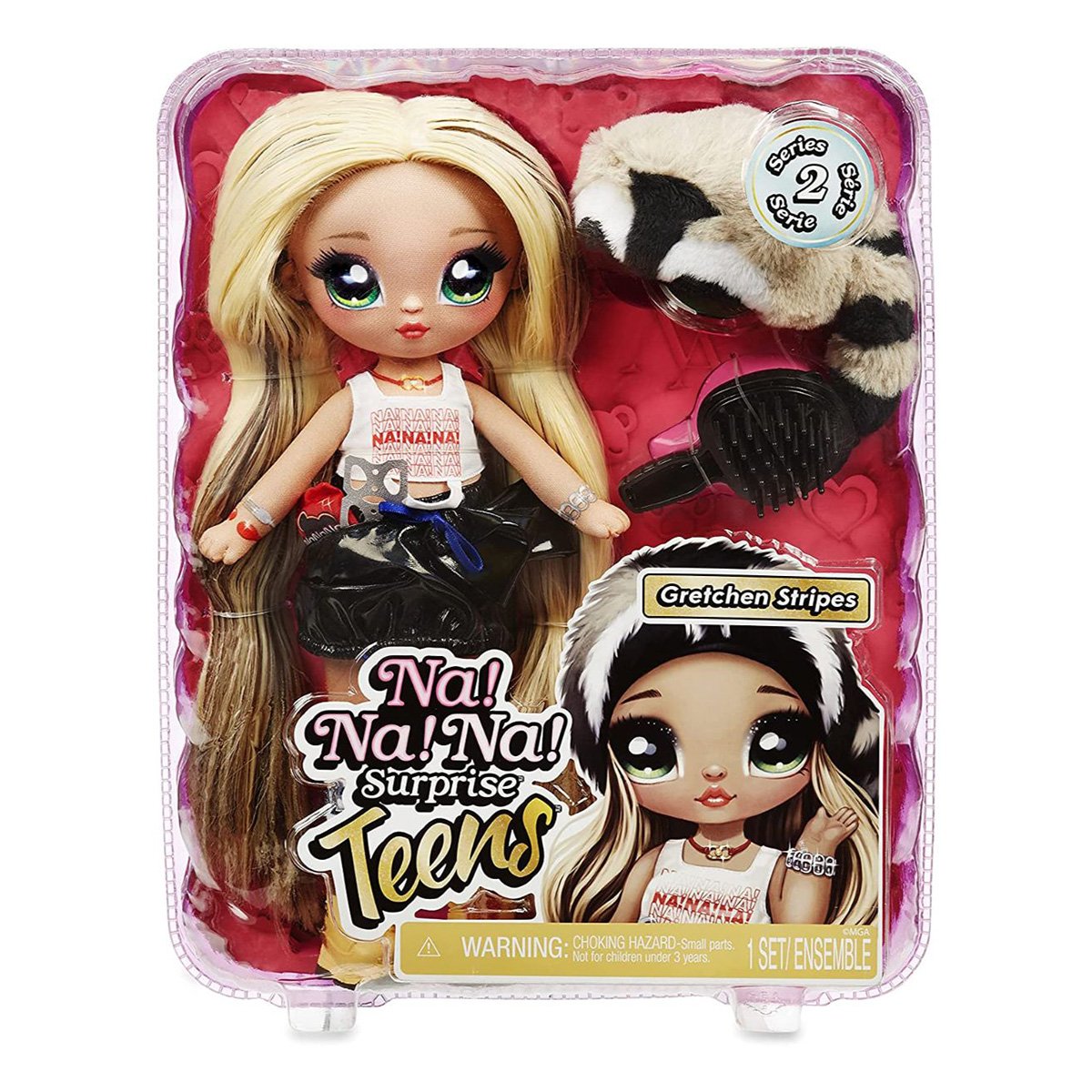 Papusa Na Na Na Surprise Teens, Gretchen Stripes, S2, 575498EUC