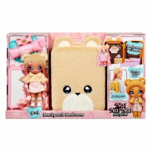 Na Na Na Surprise 3 in 1, Set papusa Sarah Snuggles si ghiozdan, 575702EUC