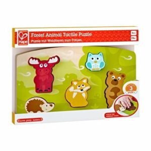 Puzzle tactil Animalele din padure, 6 piese