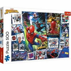 Puzzle Trefl Poster cu Spider-Man Supereroul, 500 piese