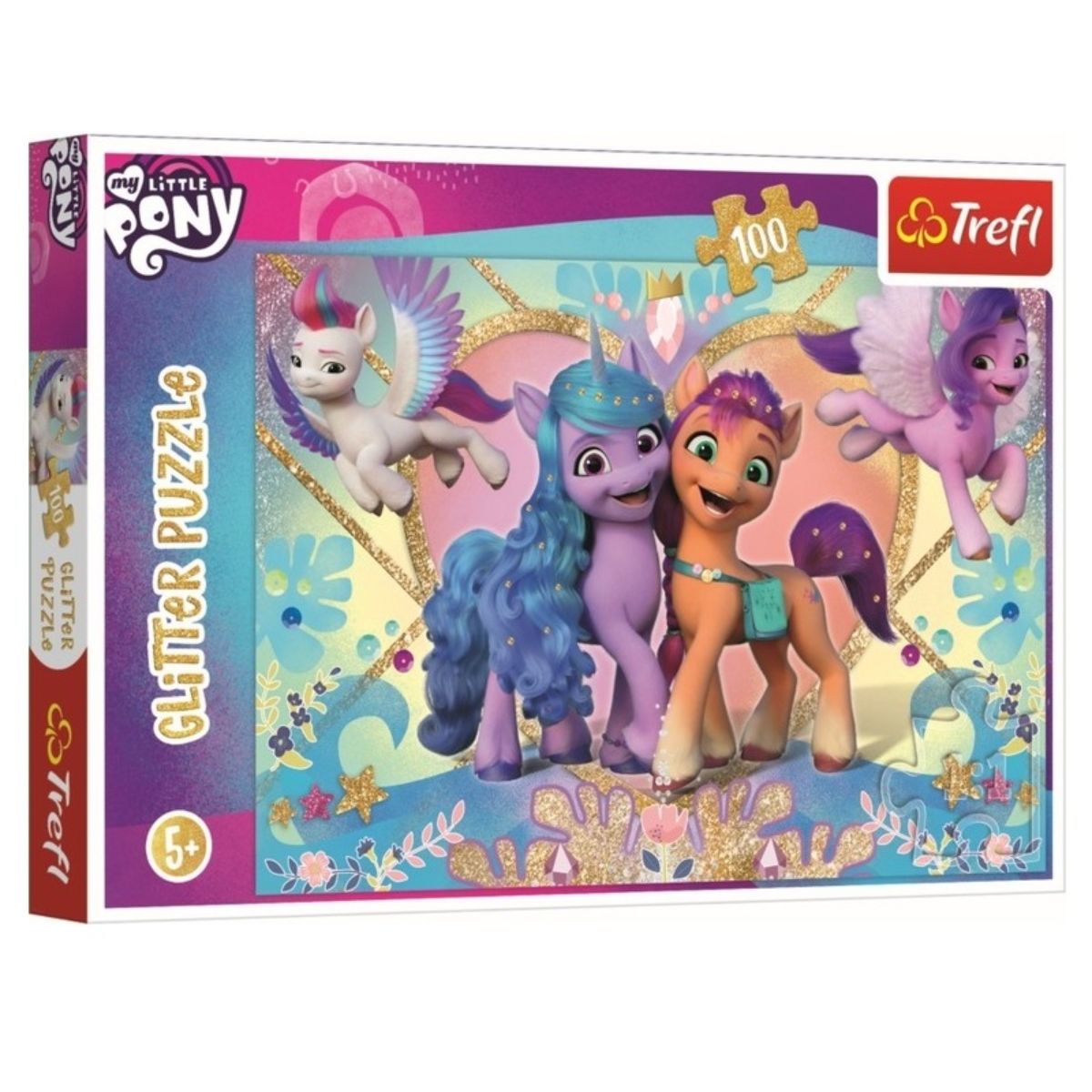 Puzzle Trefl Glitter 100 piese, Ponei, My Little Pony